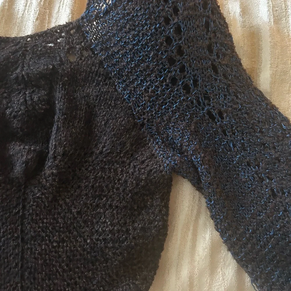 Vintage Wool Black Knit Dress - Picture 4 of 7